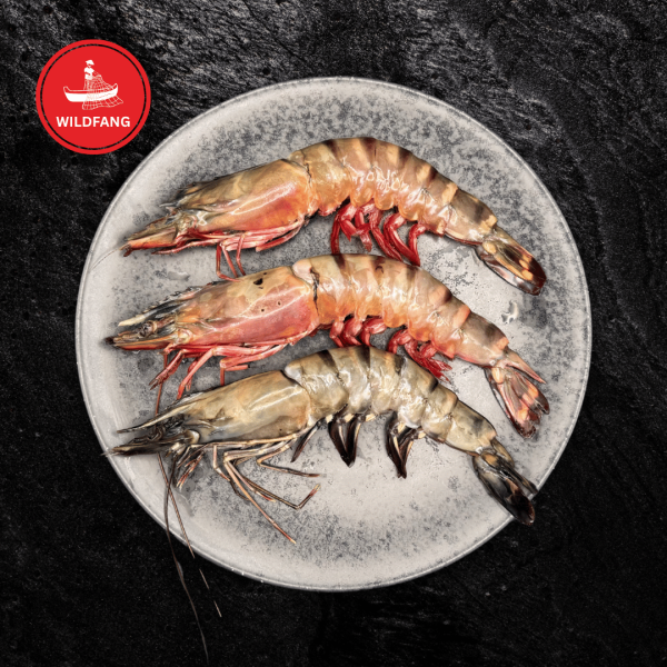 Garnele 2/4 mit Kopf, mit Schale
