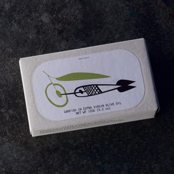 Hornhecht in Olivenöl