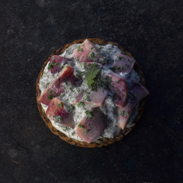 Schwedenhappen in Kräutersahne