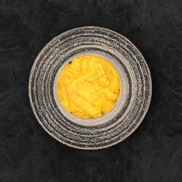 Flusskrebsschwänze in Curry